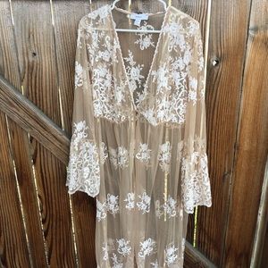 Forever21 festival sheer lace kimono